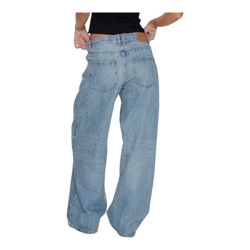 Thrills Billy Low Rise Baggy Jean - Dirty Crinkle Blue