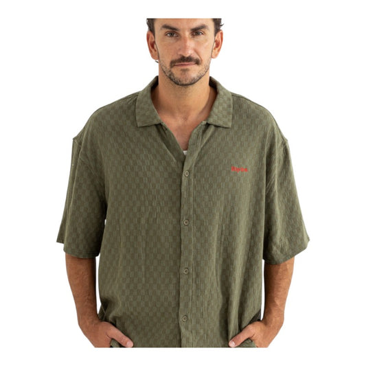 Rhythm Wash Check Relaxed Shirt - Green