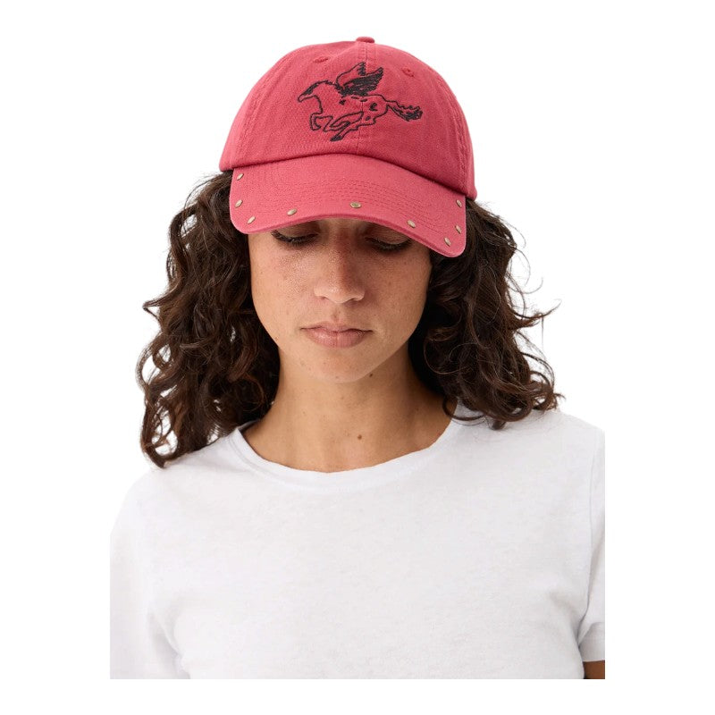 Afends Hard Luck Panelled Cap - Burn Red