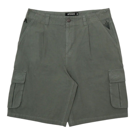 Afends Summit Pleated Cargo Short - Washed Sycamore