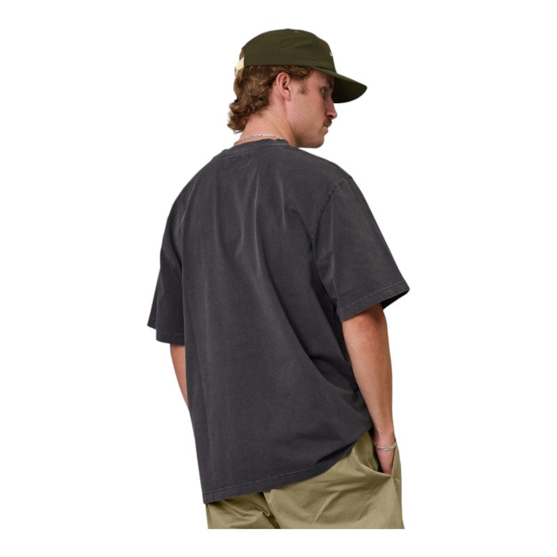 J.A.F Script Heavy Shore Tee - Aged Black