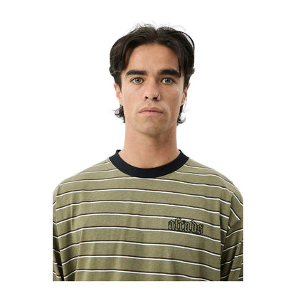 Afends Altitude Long Sleeve Tee - Stone Stripe