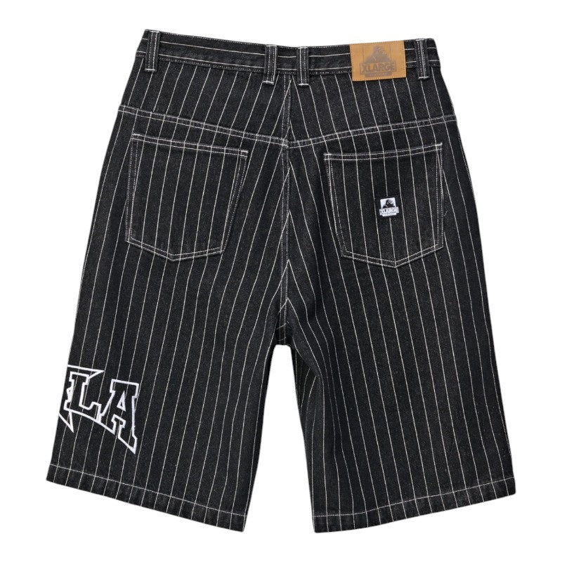 Xlarge LA Star Baggy Bull Denim Short - Black Stripe