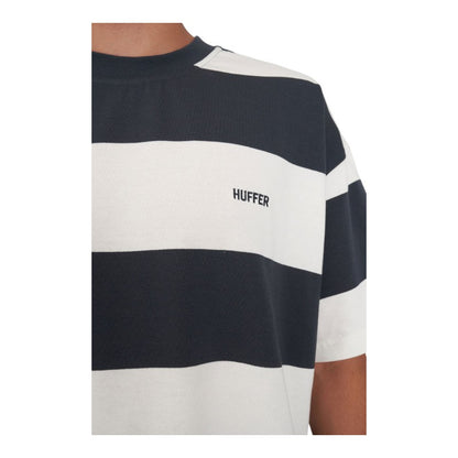Huffer Benson Block Tee - Asphalt/Chalk