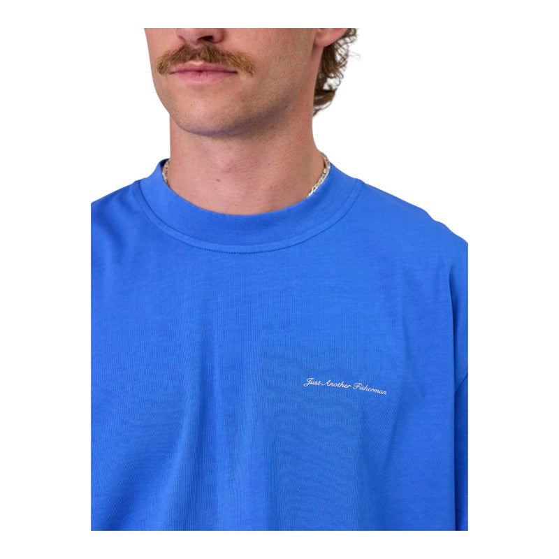 J.A.F Script Heavy Shore Tee - Cobalt