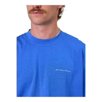 J.A.F Script Heavy Shore Tee - Cobalt