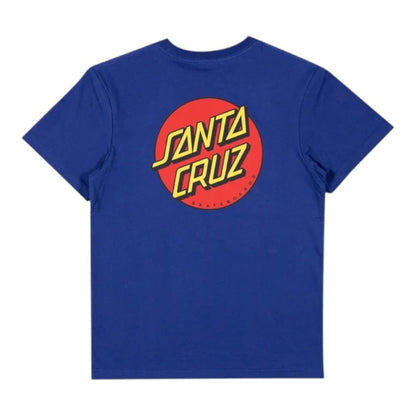 Santa Cruz Youth Classic Dot Chest Tee - Dark Blue