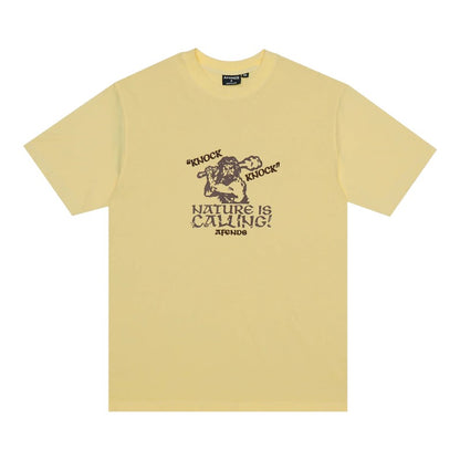 Afends Knock Knock Retro Tee - Washed Lemon