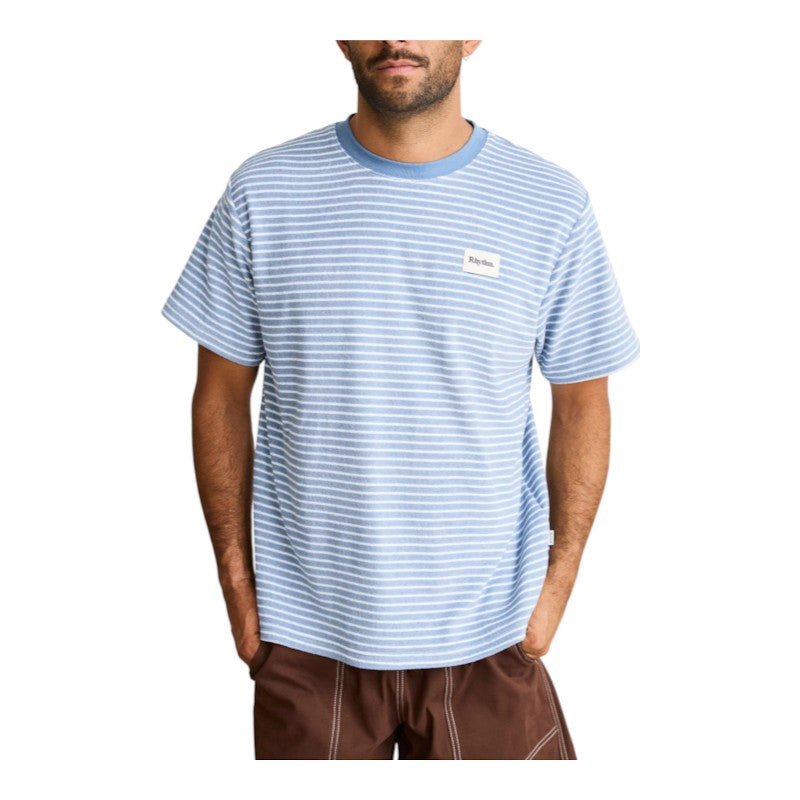 Rhythm Vintage Terry Stripe Tee - Blue