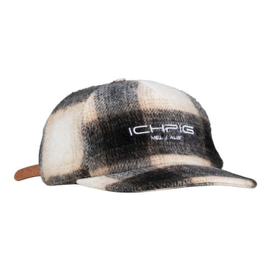 ICHPIG Checkline Strapback Cap - Cream Plaid