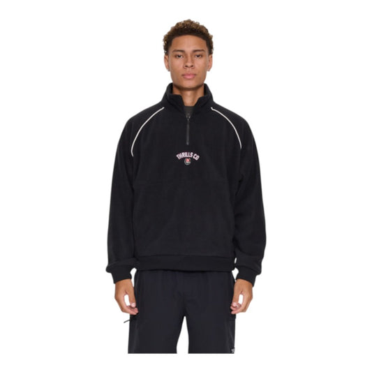 Thrills Tournament Of Roses Quarter Zip Polar Fleece - Washed Black