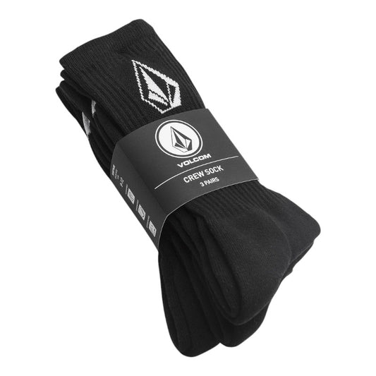 Volcom Full Stone Socks 3 Pack - Black