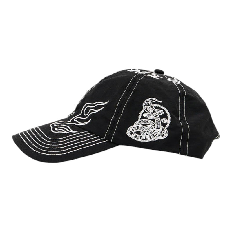 Afends Motor Six Panel Cap - Black