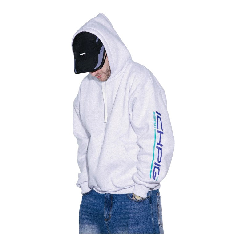 ICHPIG Sports Pullcord Hood - White Marle