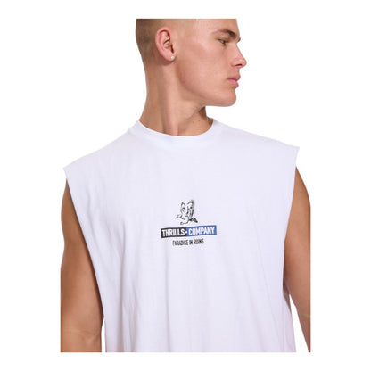 Thrills Risen Merch Muscle Singlet - White