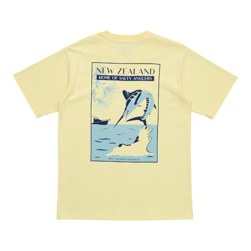 J.A.F Salty Anglers Sea Tee - Dawn Yellow