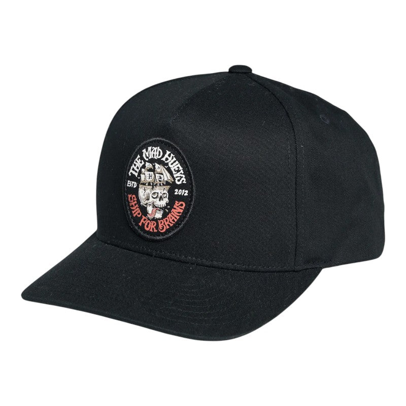 Mad Hueys Ship For Brains Twill Snapback - Black