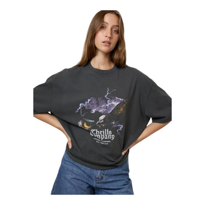 Thrills Flight Risk Oversized Tee - Merch Black