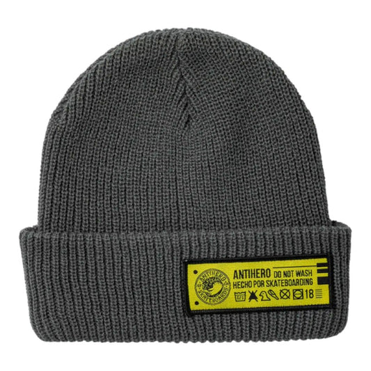 Antihero Hecho Por Cuff Beanie - Charcoal