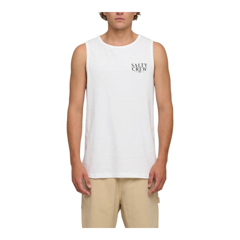 Salty Crew Yellow Fin Tank - White