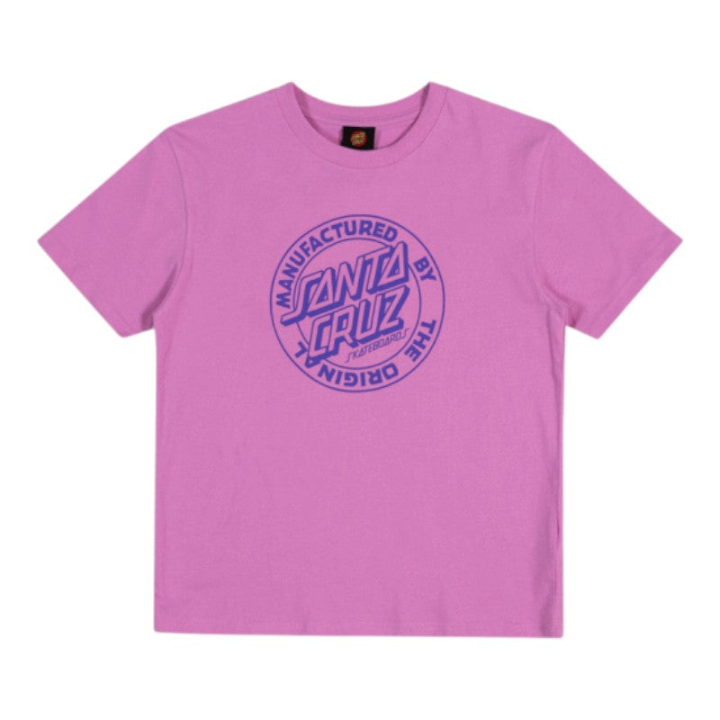 Santa Cruz MFG Front Dot Youth Tee - Pink
