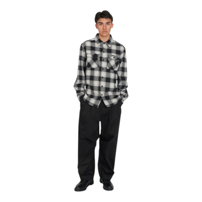 Huffer 9 to 5 Check Shacket - Moonrock Check