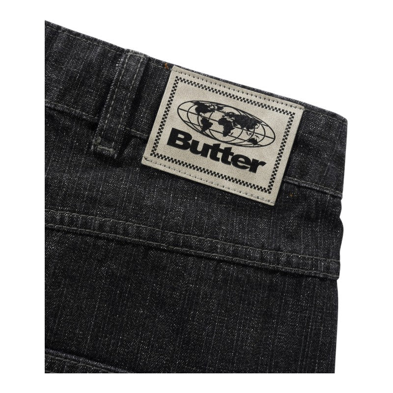 Butter Scorpion Stitch Denim Jeans - Slub Black