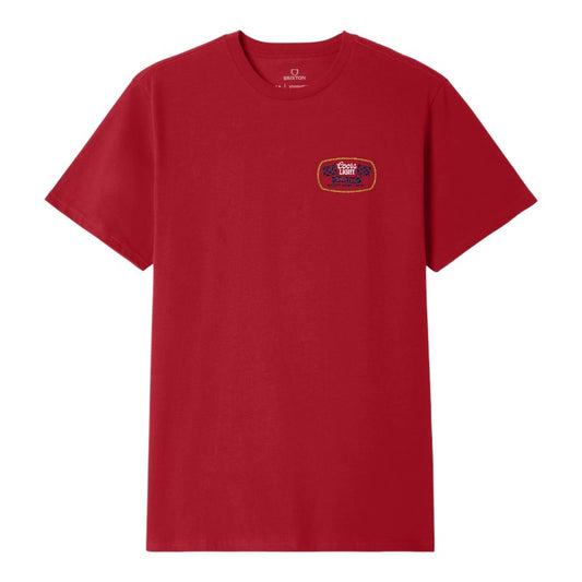 Brixton Coors Light Pit Stop Tee - Coors Red