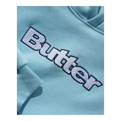 Butter Goods Stripe Logo Applique Hood - Sky