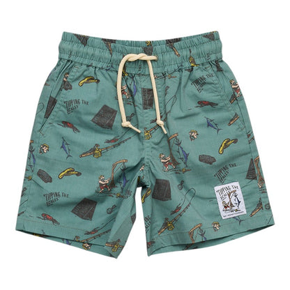 J.A.F Youth Tipping The Scales Volley Shorts - Green