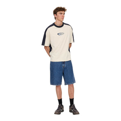 Thrills Fusion Panel Cropped Tee - Heritage White