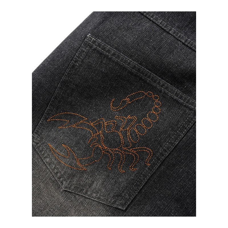 Butter Scorpion Stitch Denim Jeans - Slub Black