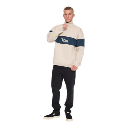 Thrills Between Chaos & Calm Quarter Zip Fleece - Oatmeal