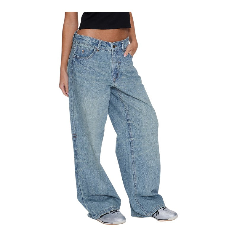 Thrills Billy Low Rise Baggy Jean - Dirty Crinkle Blue