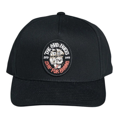 Mad Hueys Ship For Brains Twill Snapback - Black