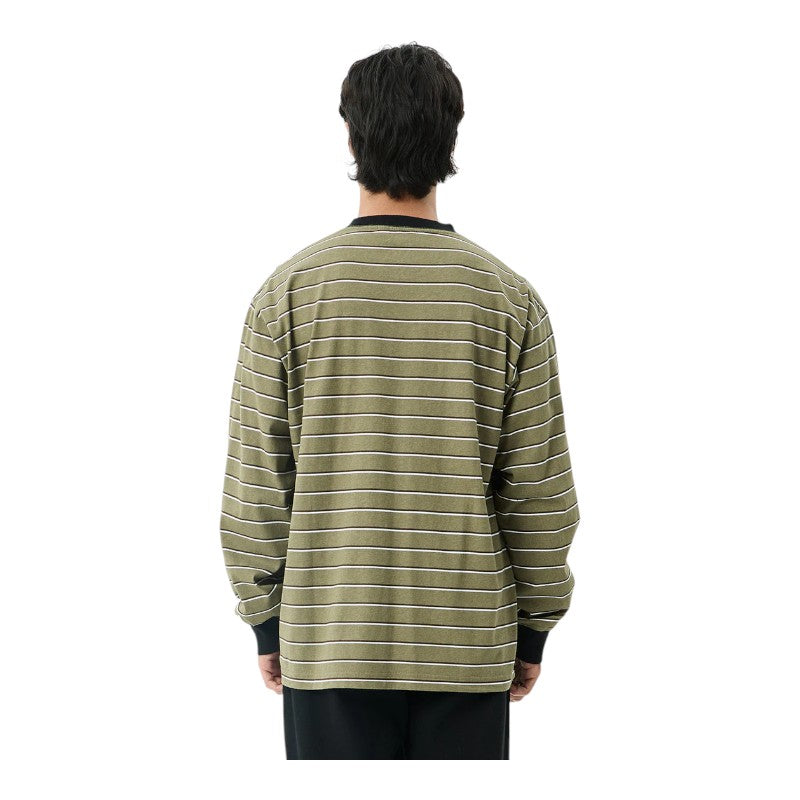 Afends Altitude Long Sleeve Tee - Stone Stripe