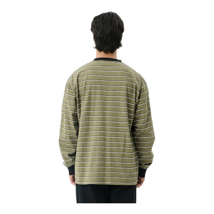 Afends Altitude Long Sleeve Tee - Stone Stripe