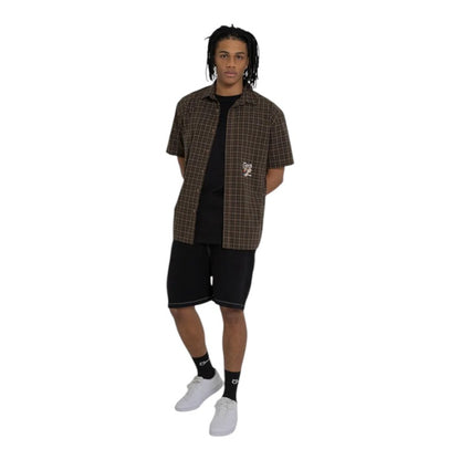 Crate x Popeye Plaid S/S Shirt - Brown/White