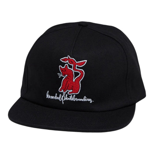 Krooked Kat Serpent Snapback - Black
