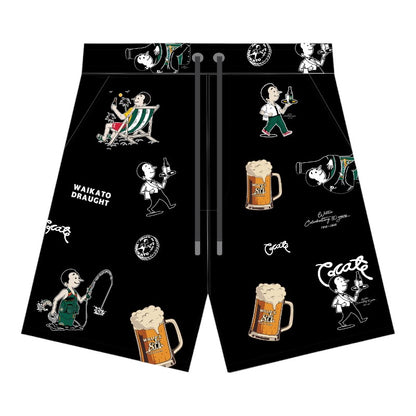 Crate X Willie The Waiter Party Shorts - Black