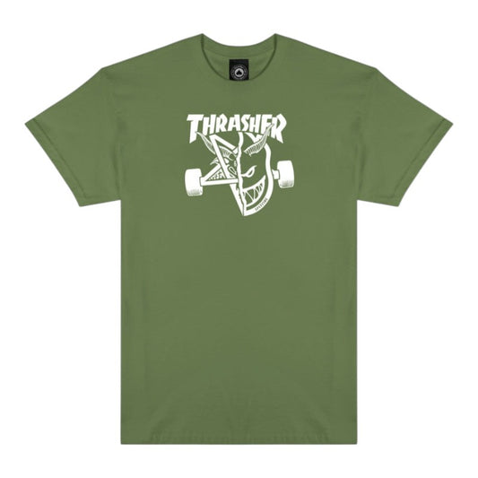 Thrasher X Spitfire Thrash & Burn Tee - Military Green