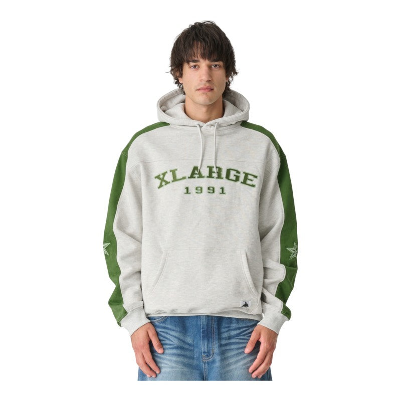 Xlarge College Star Hood - Snow Marle