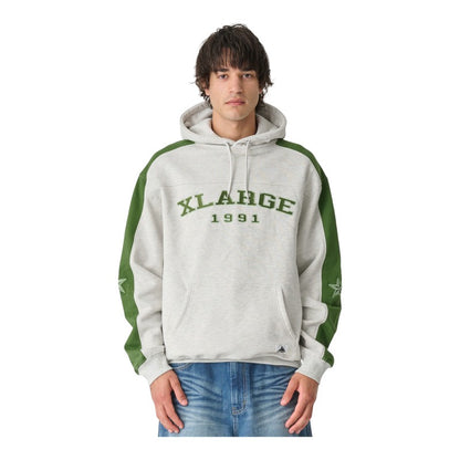 Xlarge College Star Hood - Snow Marle