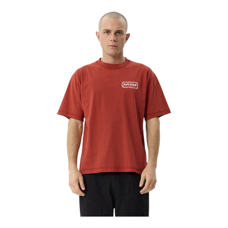 Afends Spiritual Heavyweight Boxy Tee - Vintage Ketchup
