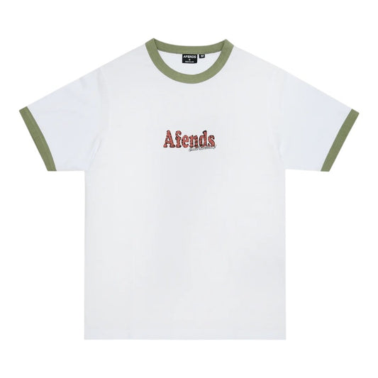 Afends Classico Ringer Tee - White