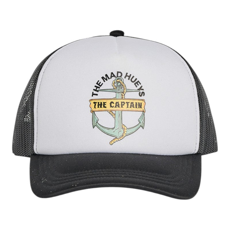 Mad Hueys Crop Captain Youth Trucker - White
