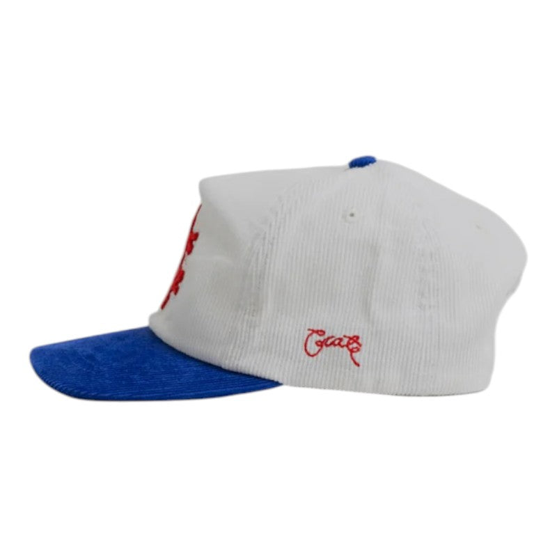 Crate Monogram Cord Snapback - White/Blue