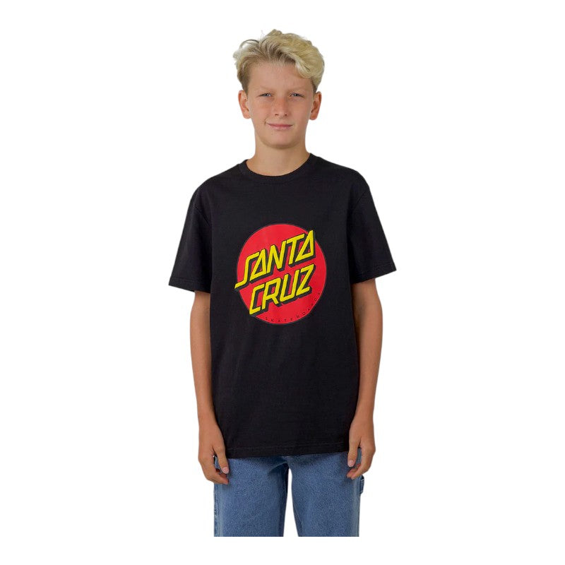 Santa Cruz Classic Dot Puff Youth Tee - Black