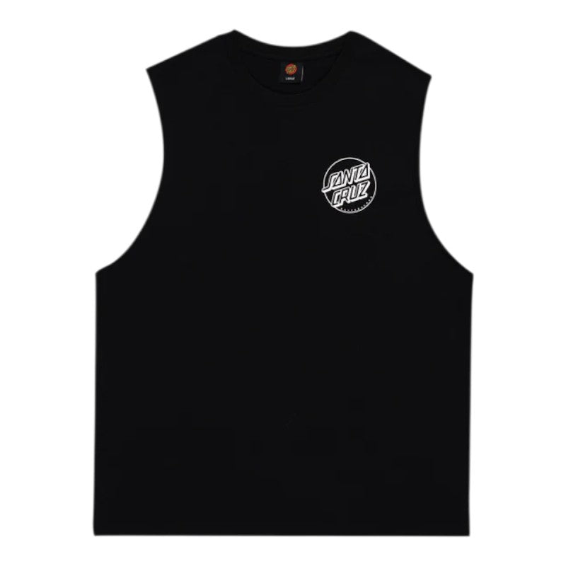 Santa Cruz Descended Dots Mono Muscle Singlet - Black