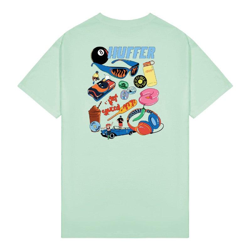 Huffer Block Tee 220/Flamin - Matcha